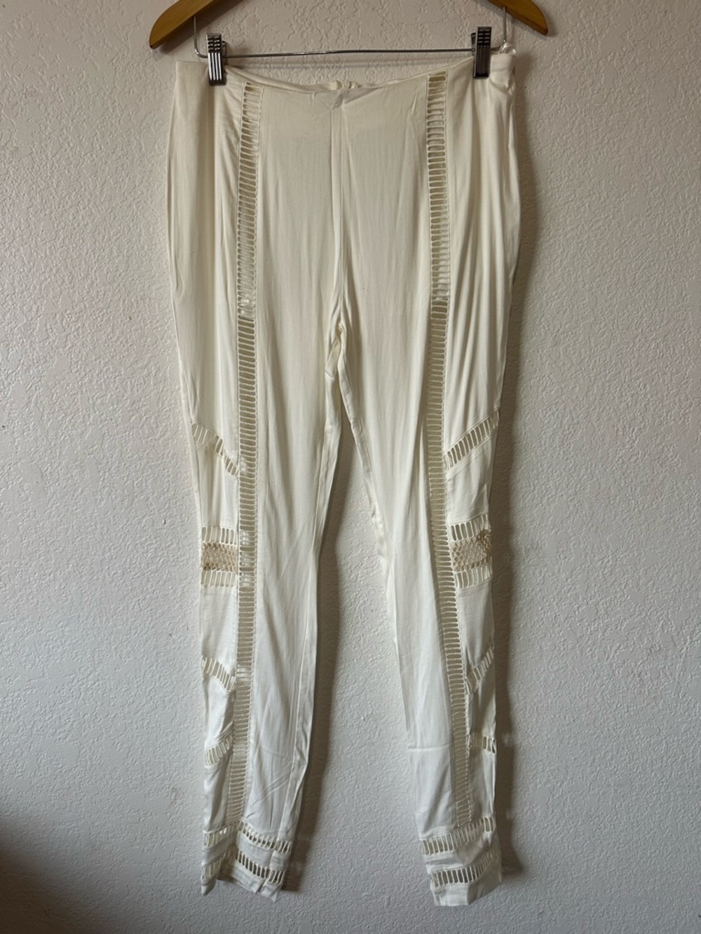 Le Salty Label Crochet Cream Pants - Size M NWT